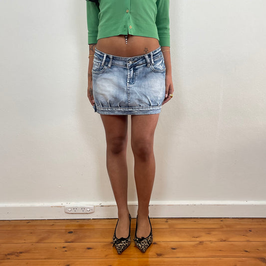 Lowrise denim mini skirt - XS/S