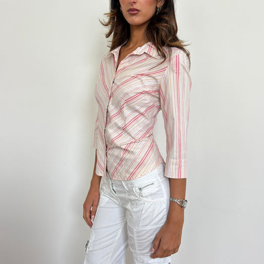 Striped 3/4 sleeve shirt - M/L