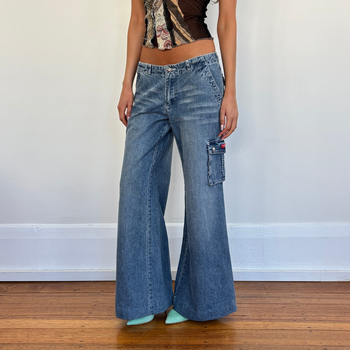 Wide leg jeans - S