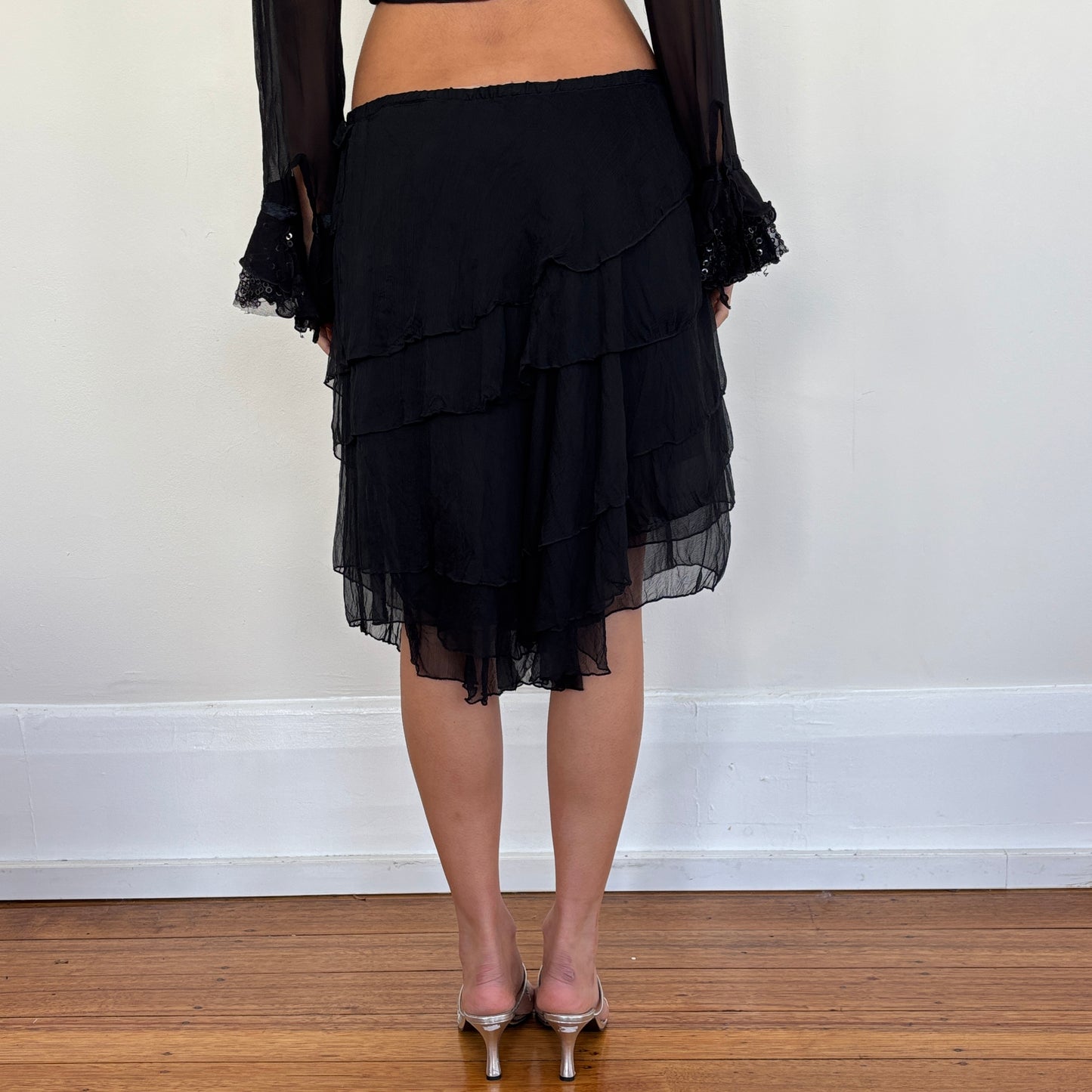 Italian silk midi skirt - XS/S