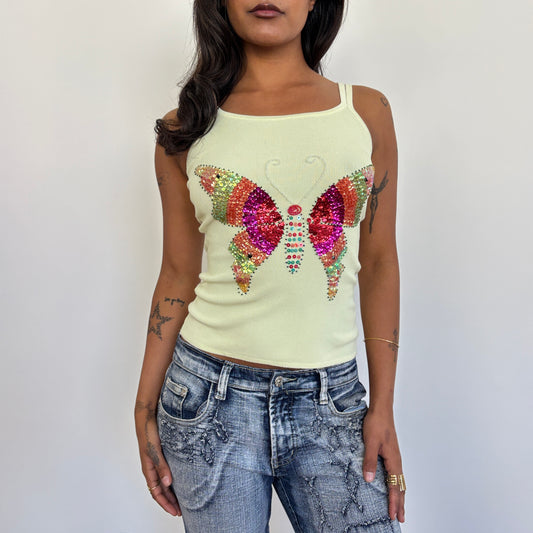 Sequin butterfly top - xs/s
