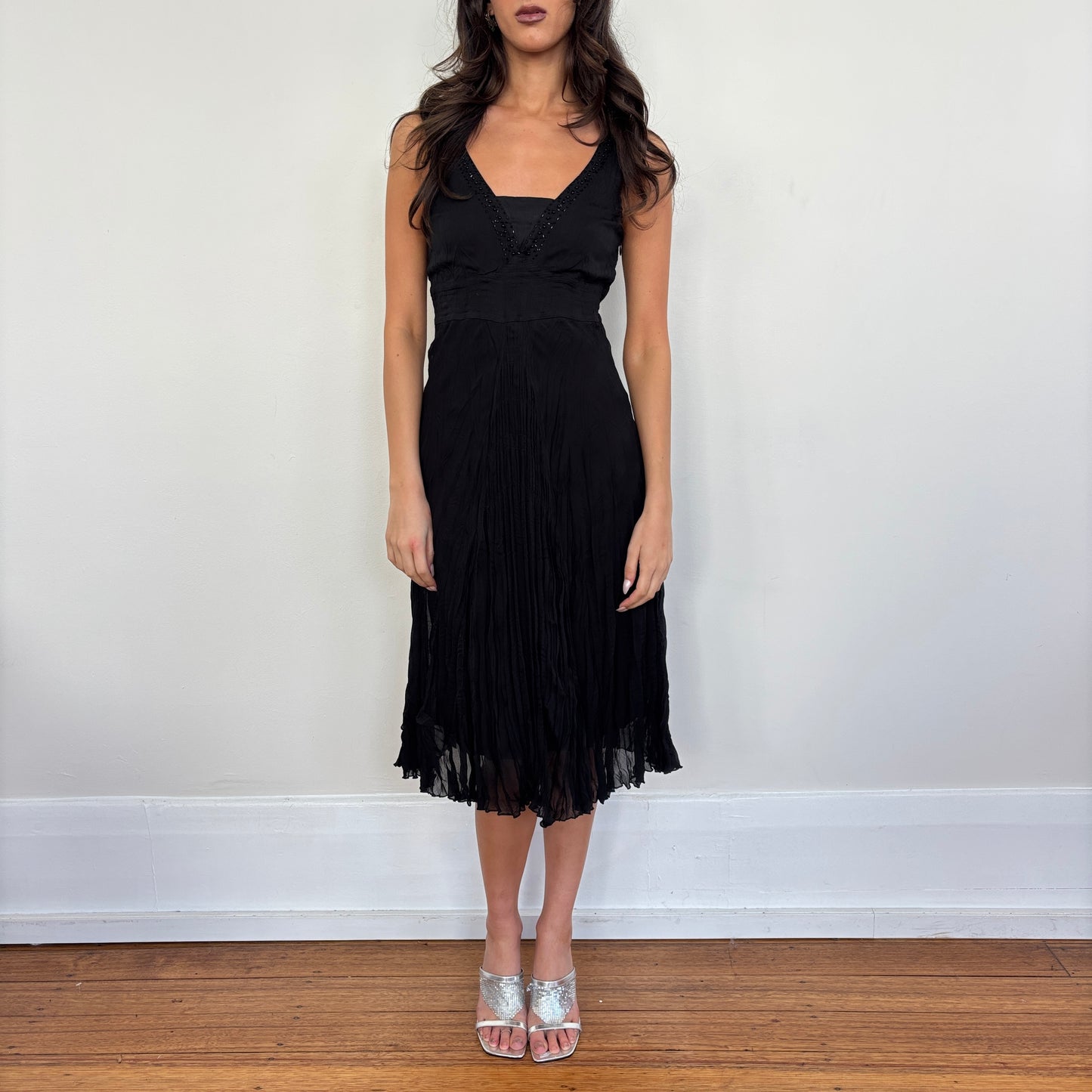 Italian flowy midi dress - S