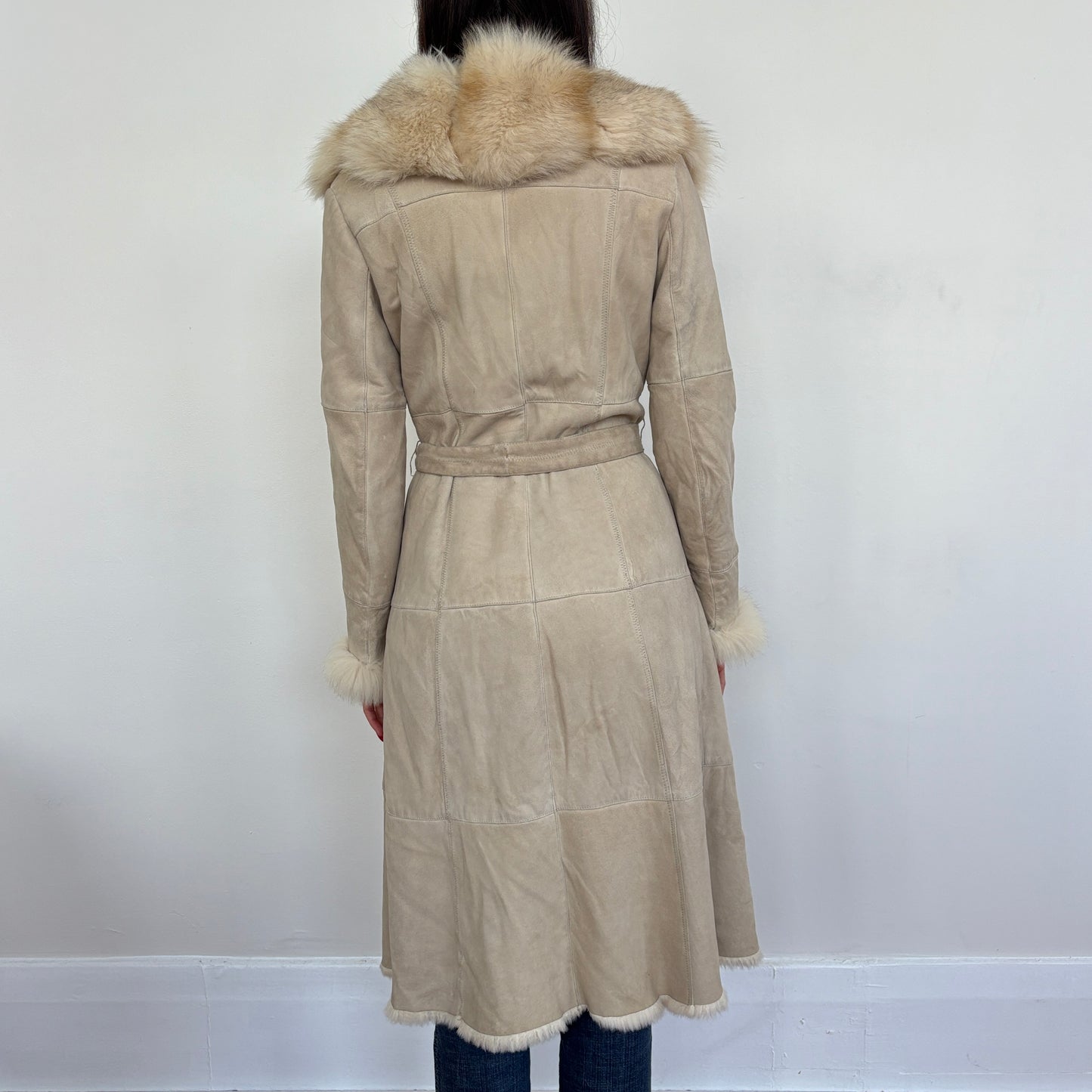 Italian suede fur coat - S/M