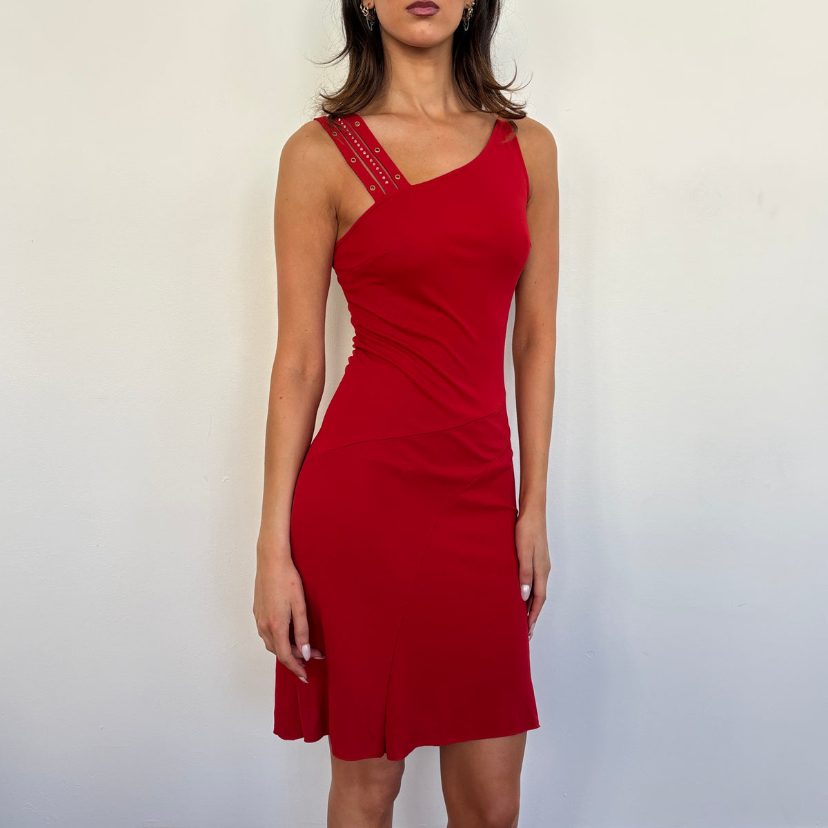 Italian red dress - S