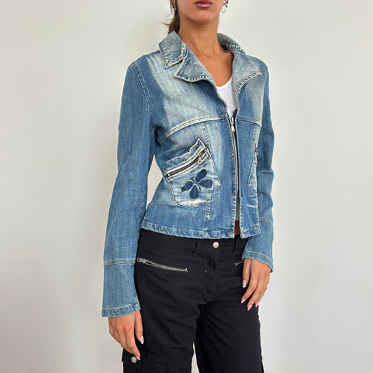 Denim zip jacket - S/M