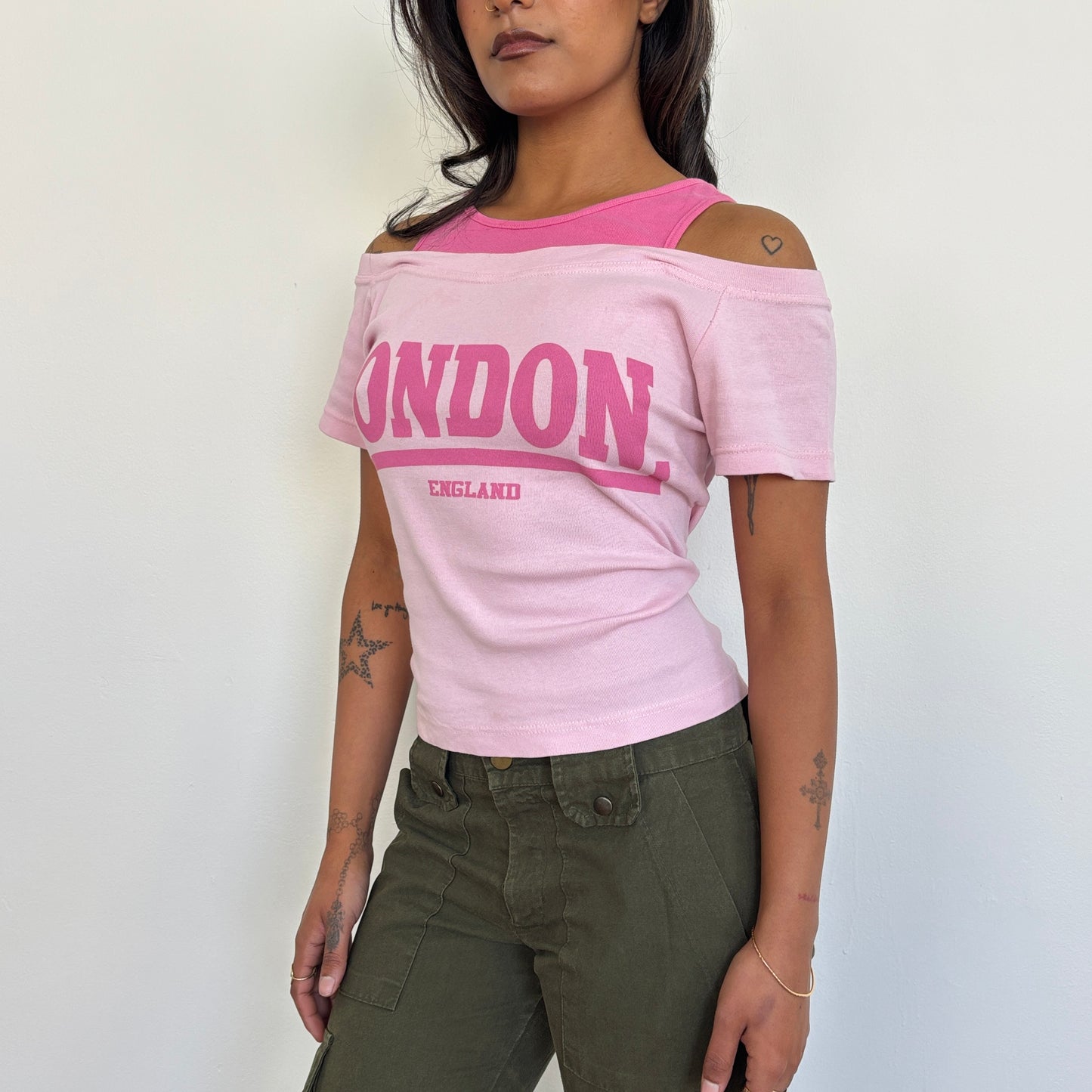 Italian pink sporty top - S/M