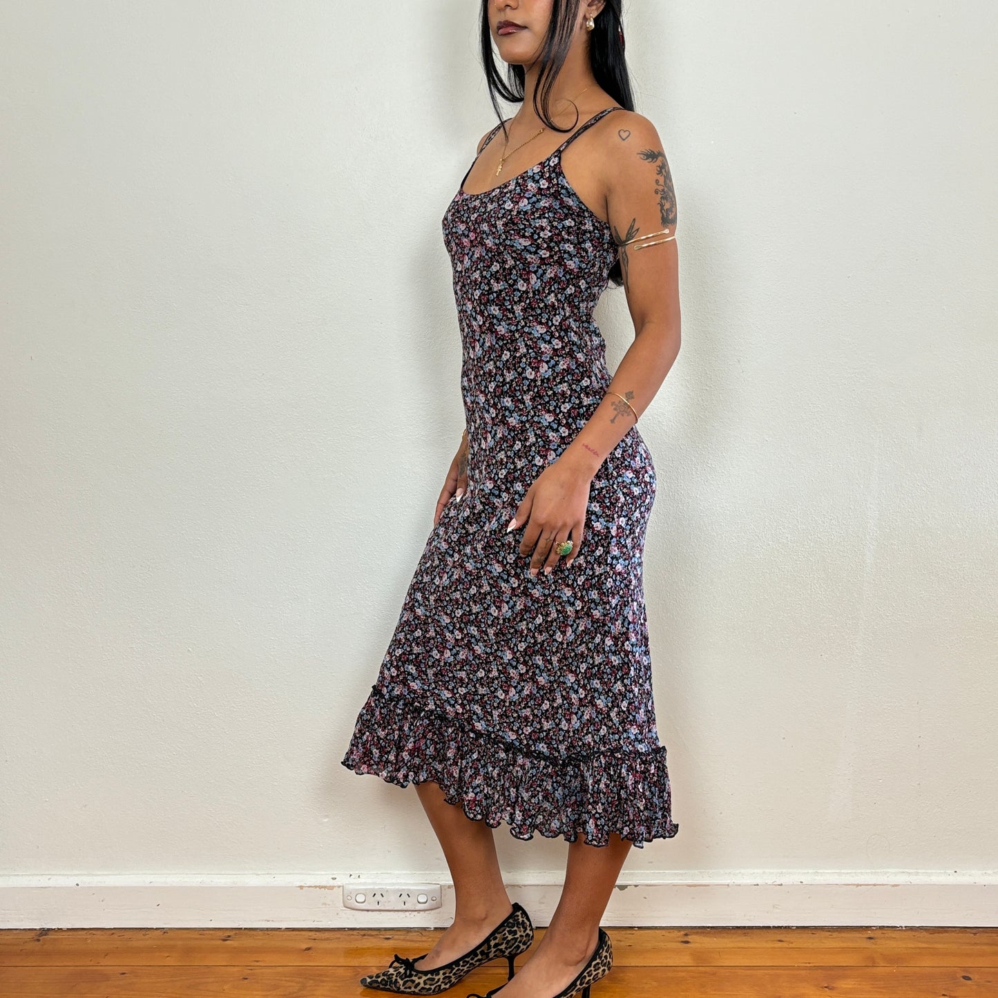 Floral midi dress - XS/S