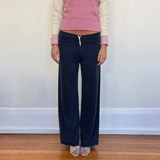 Low rise navy pants - S