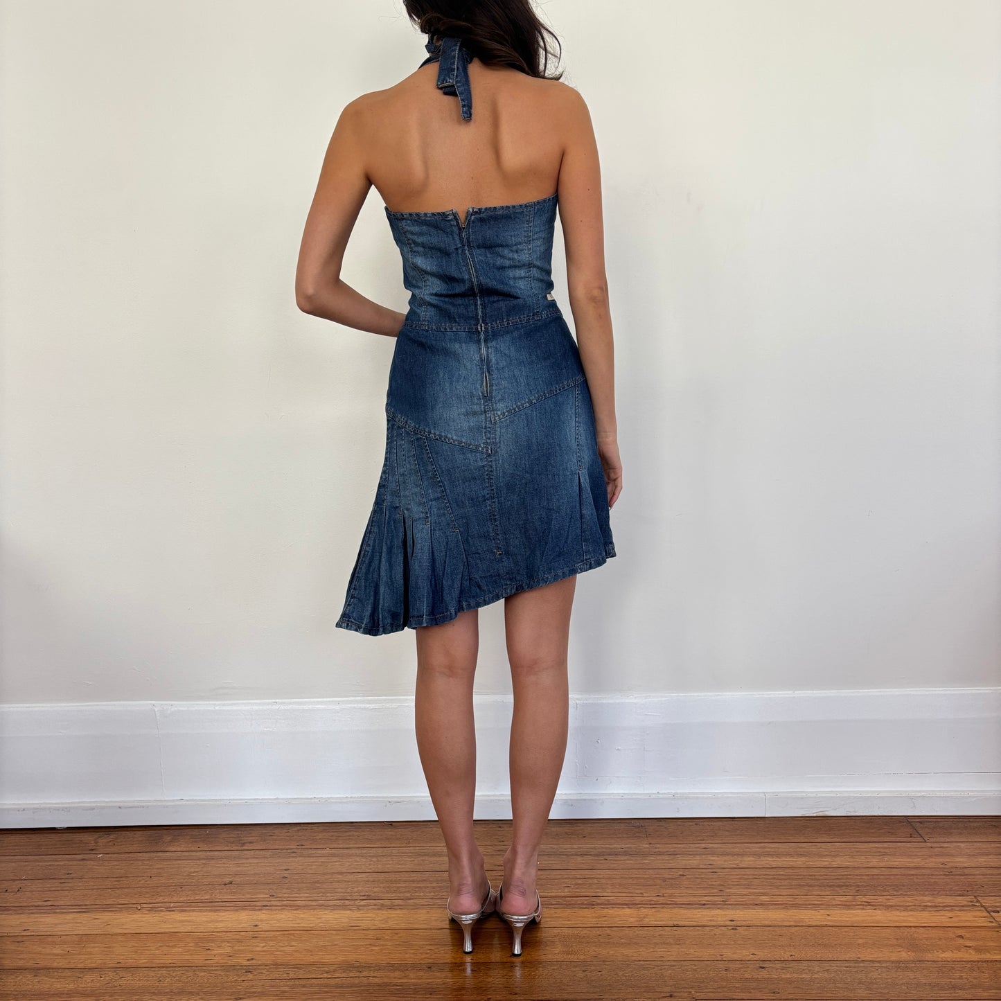 Denim halter dress - S/M
