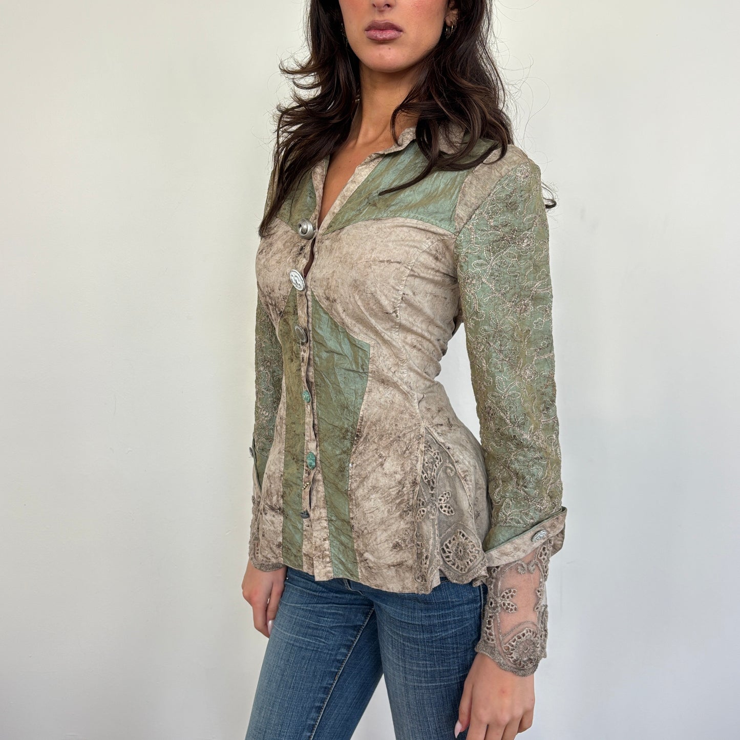 Silk detail shirt - S/M