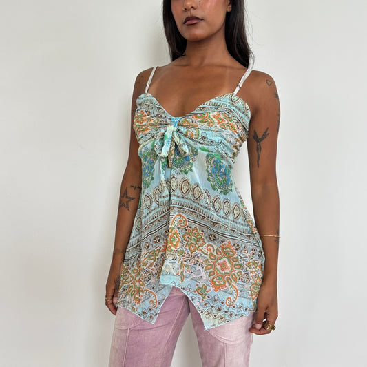 Italian sparkly mesh cami - M