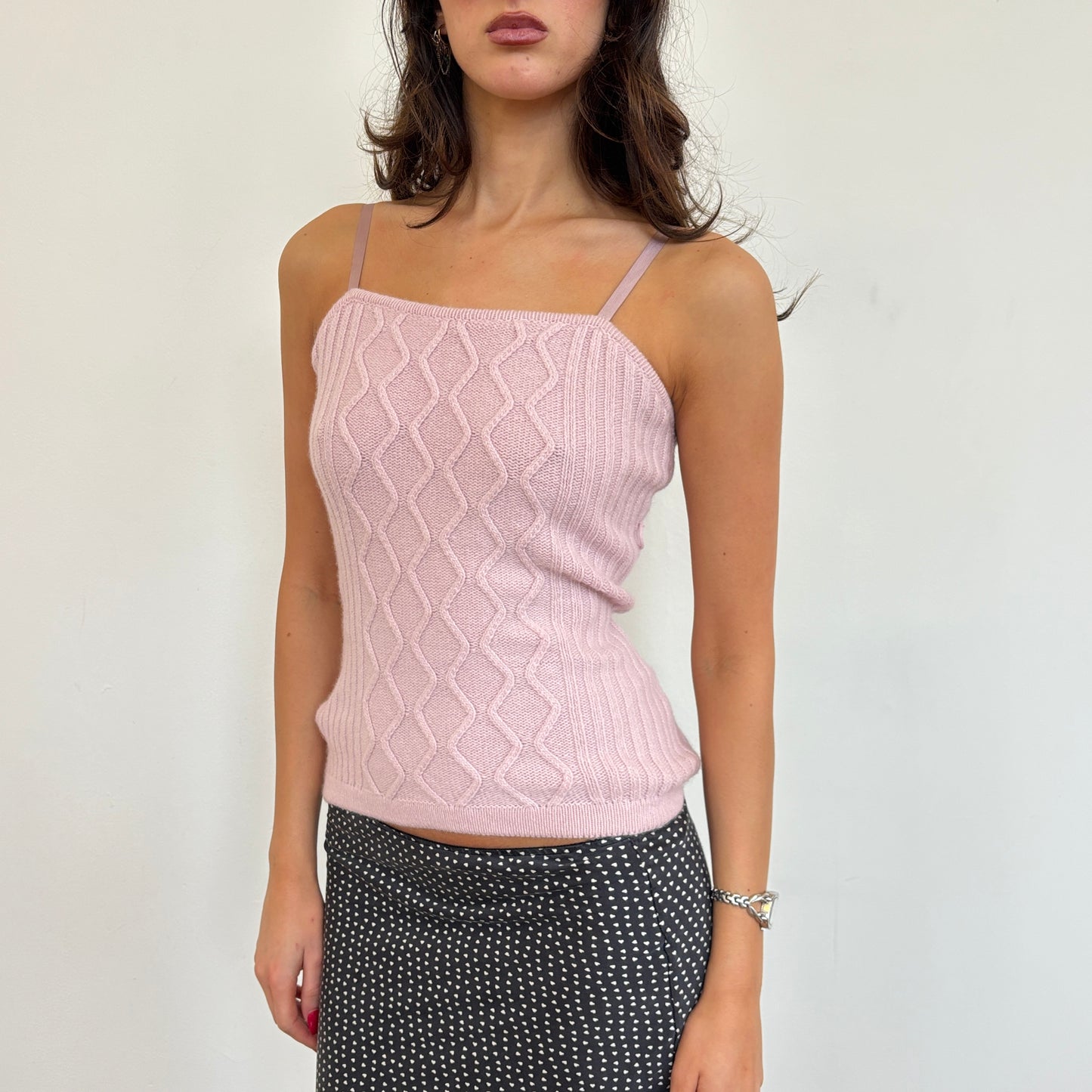 Soft pink wool top - S/M