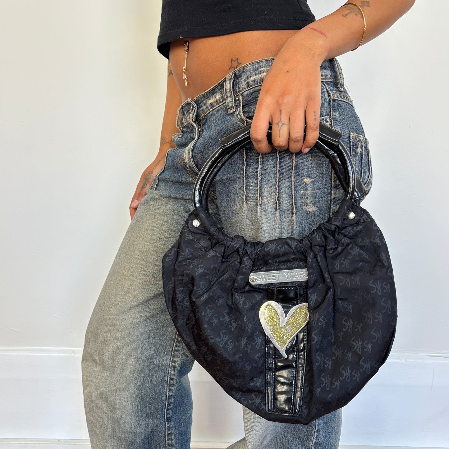 Nylon monogram handbag