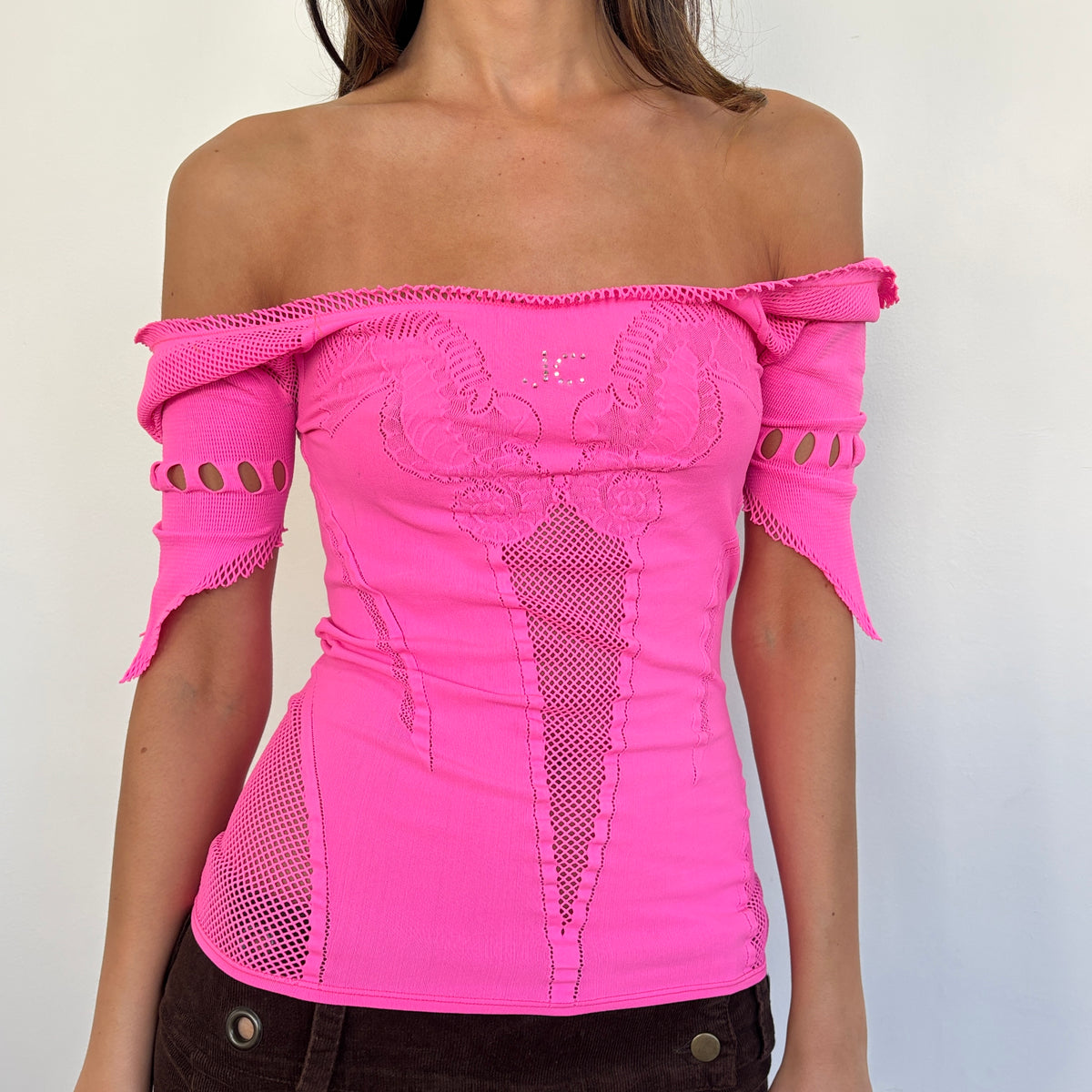 Roberto Cavalli pink top - S