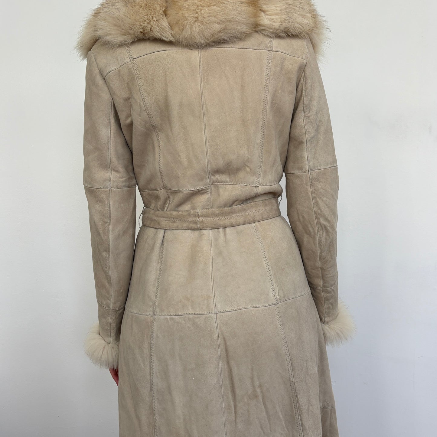 Italian suede fur coat - S/M