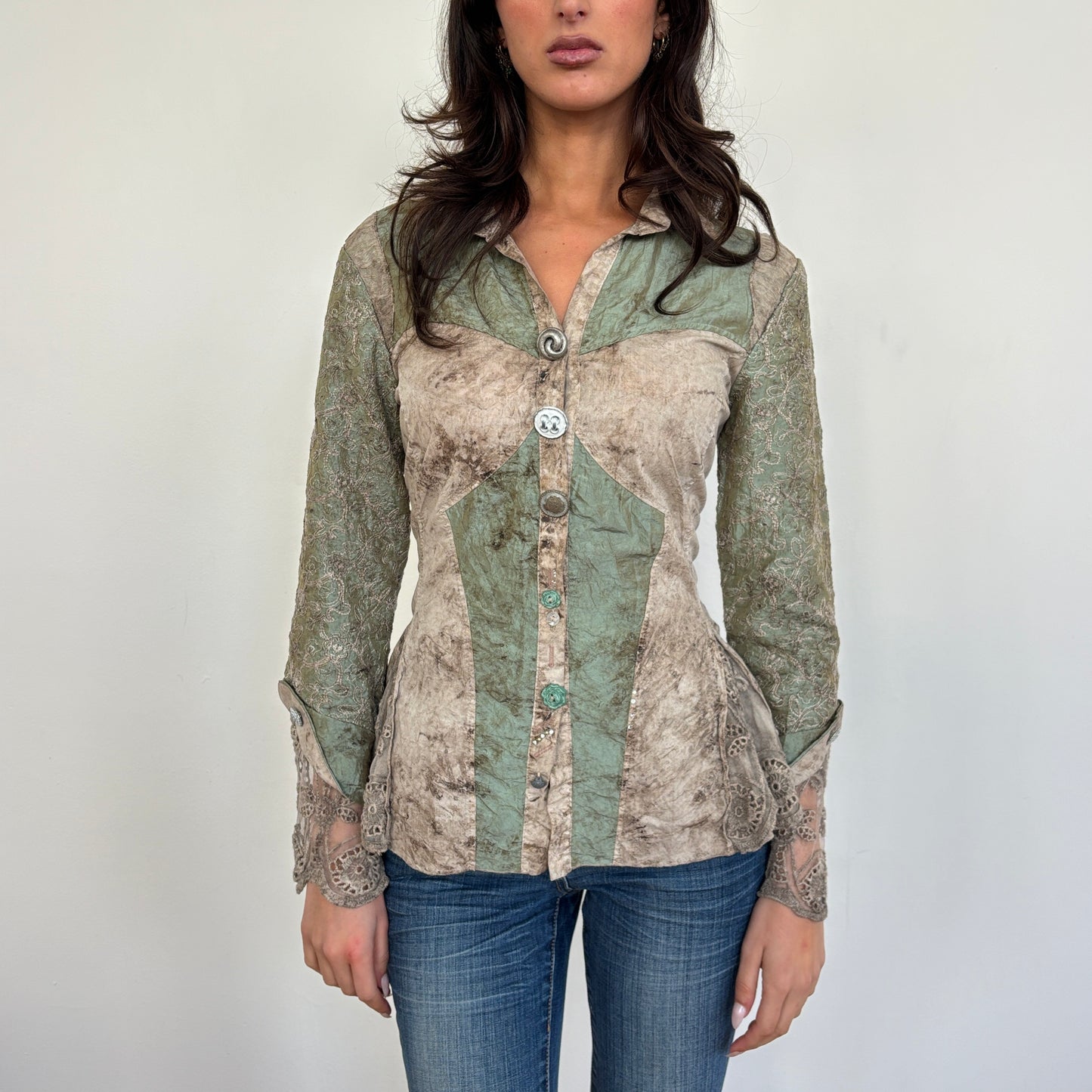 Silk detail shirt - S/M