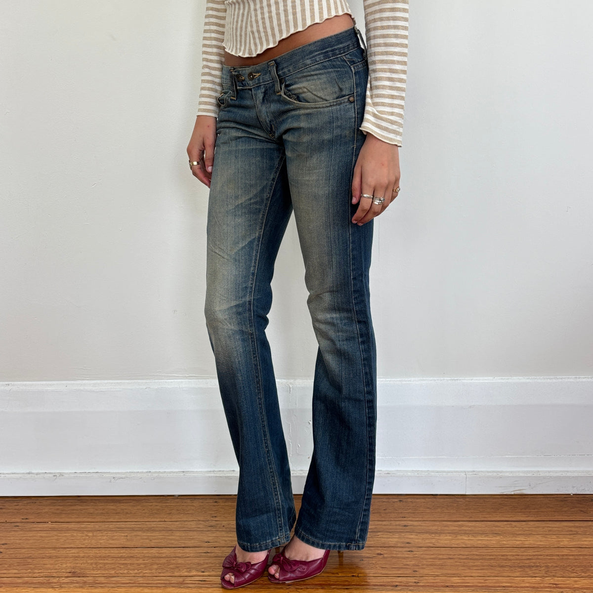 Leopard pocket jeans - XS