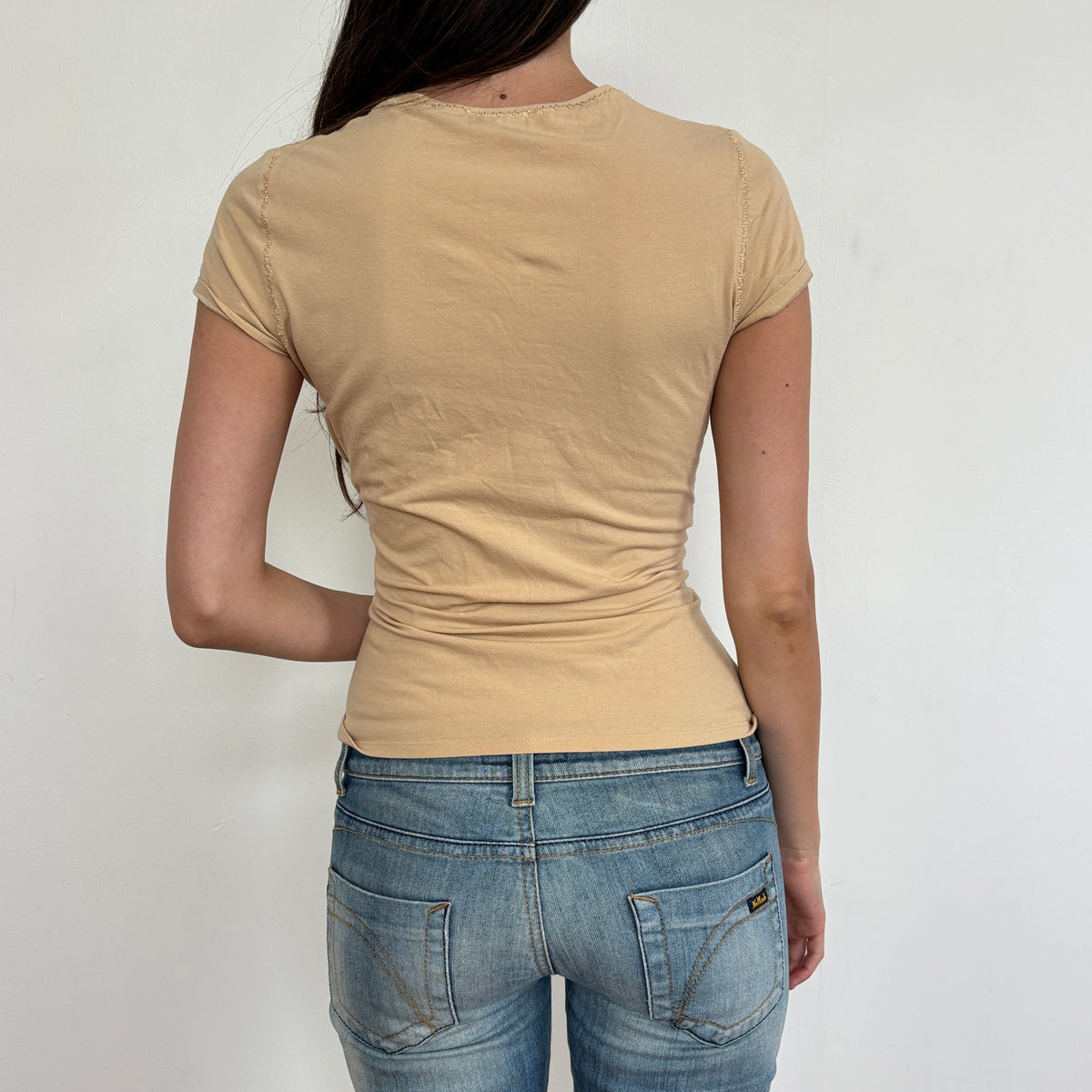 Italian beige top - S/M