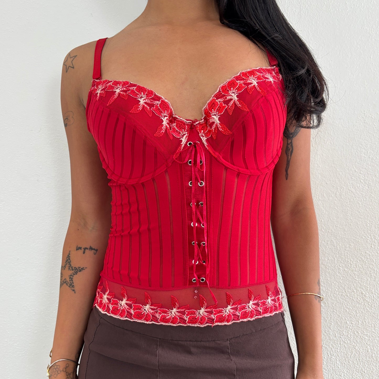 Floral embroidered corset - XS/S