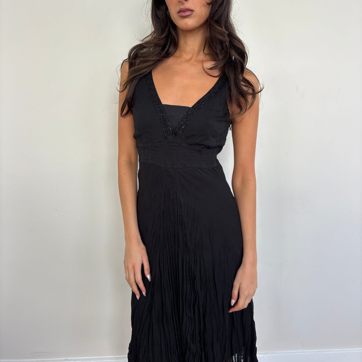 Italian flowy midi dress - S