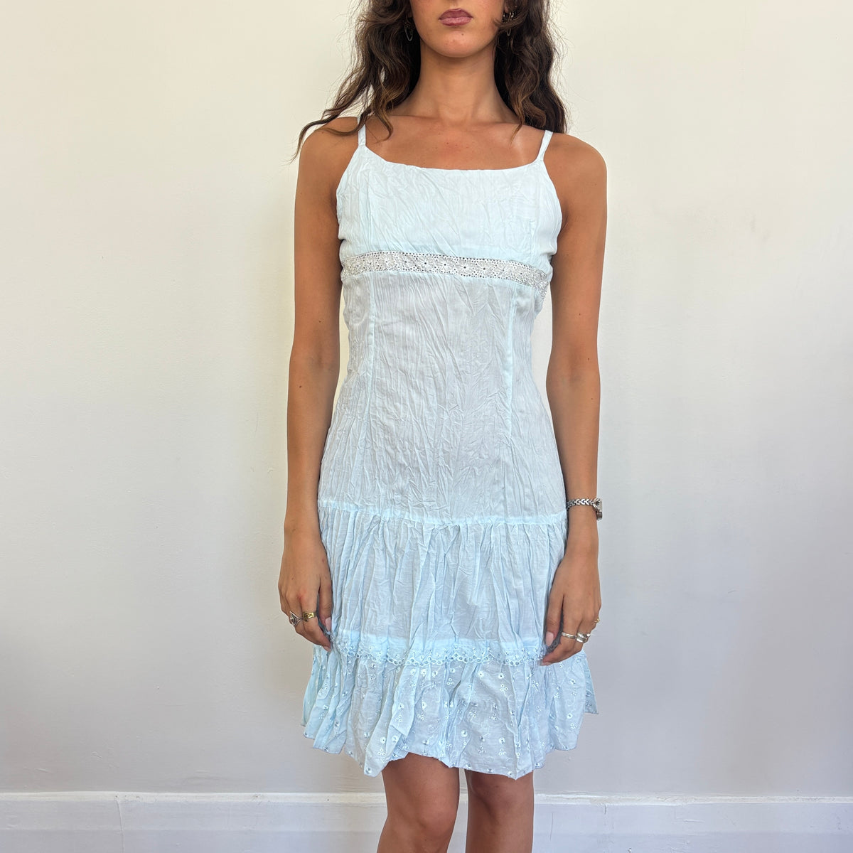 Blue midi dress - S