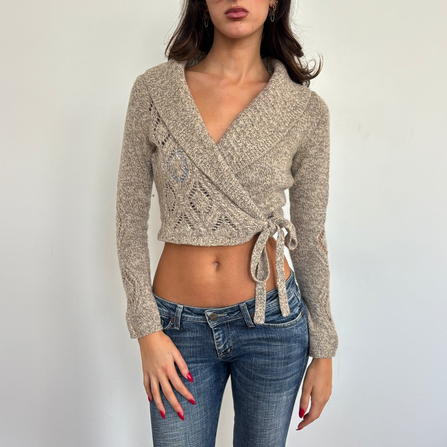 Beige wrap knit - XS/S