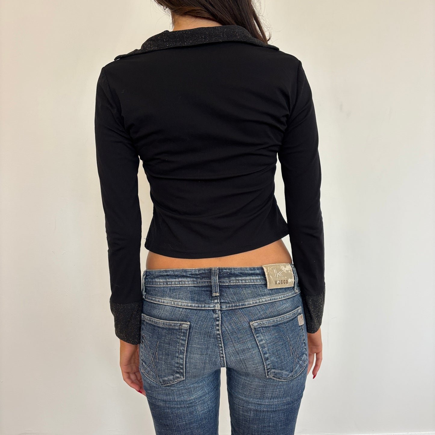 Italian sparkle detail top - S