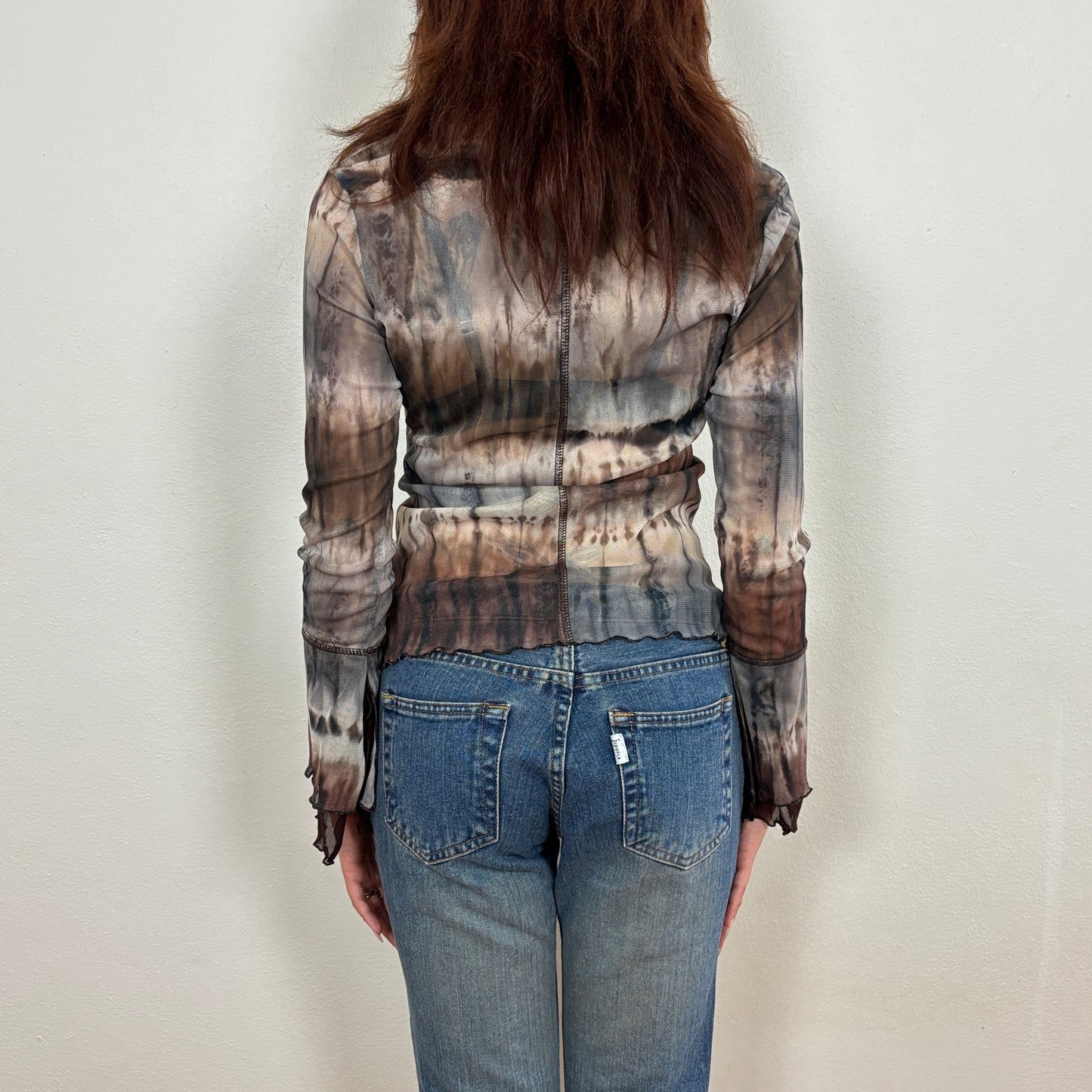 Tie dye ruffle top - S/M