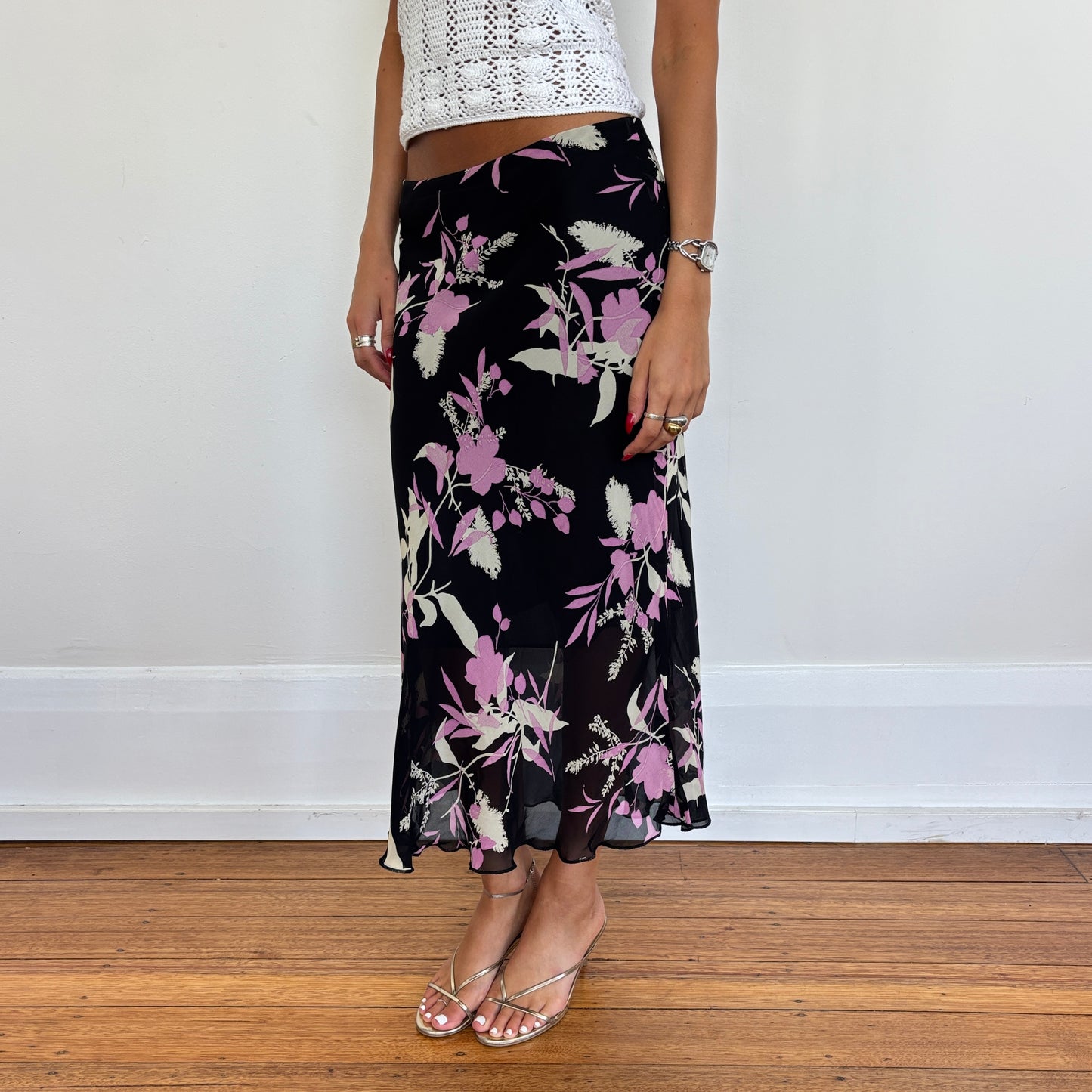 Italian floral skirt - S