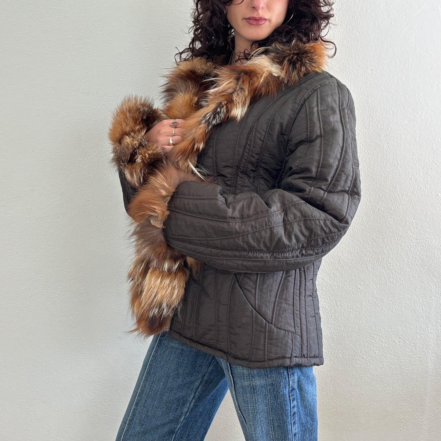 Fur detail jacket - M/L