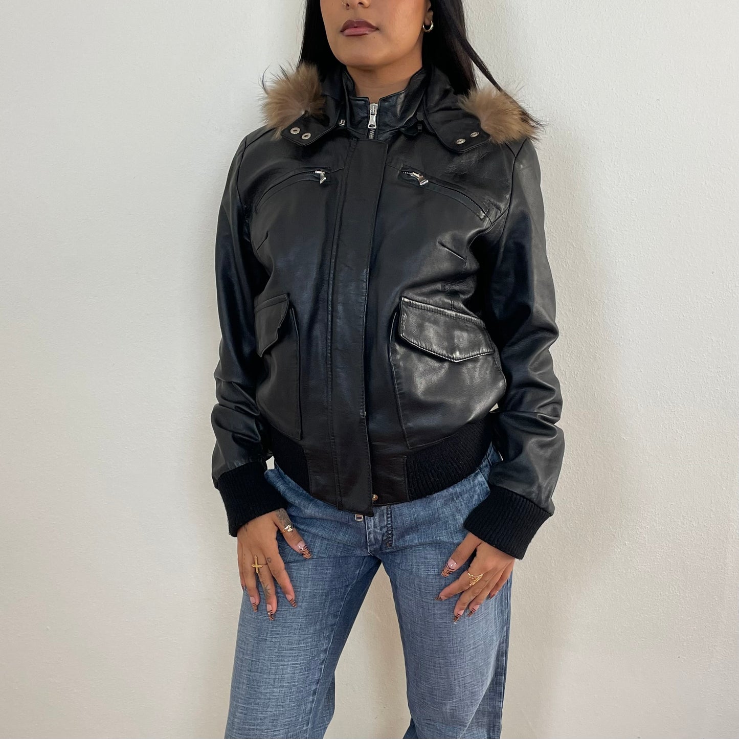 Italian leather jacket - S