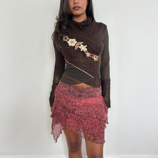 Italian mesh knit long sleeve - S