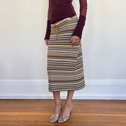 Italian striped knit skirt - S