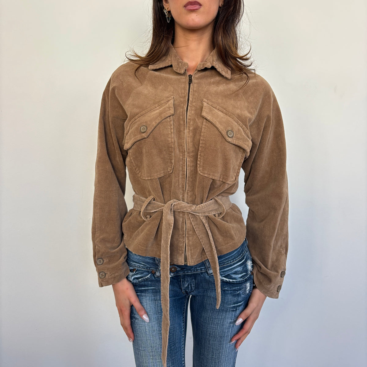 Italian soft cord jacket -  M