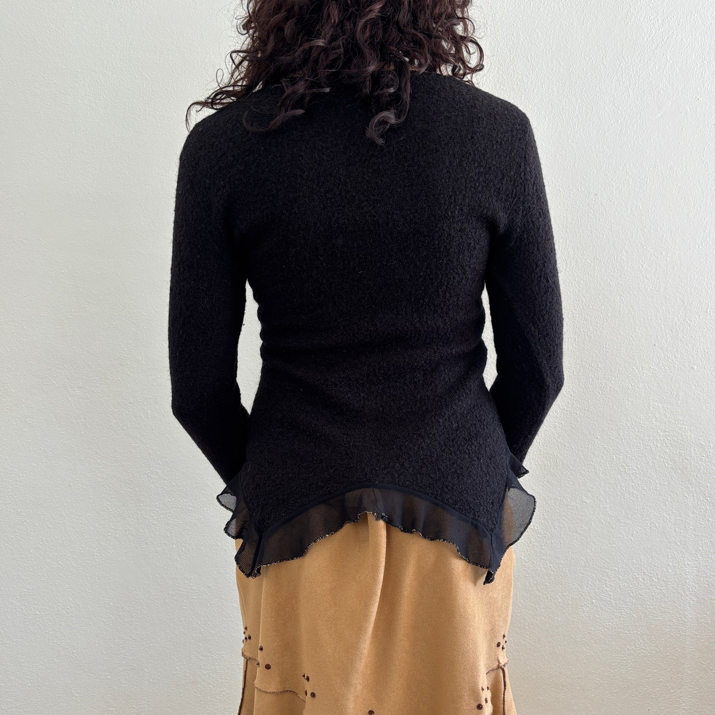 Black knit jumper - S