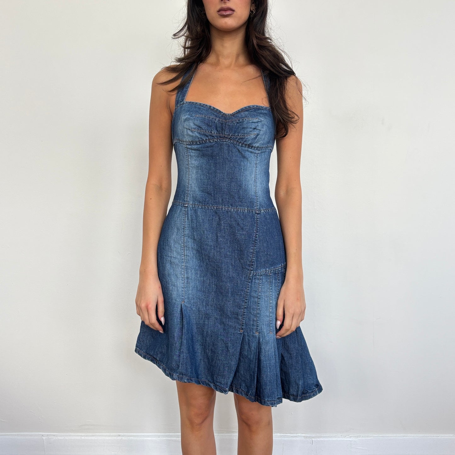 Denim halter dress - S/M