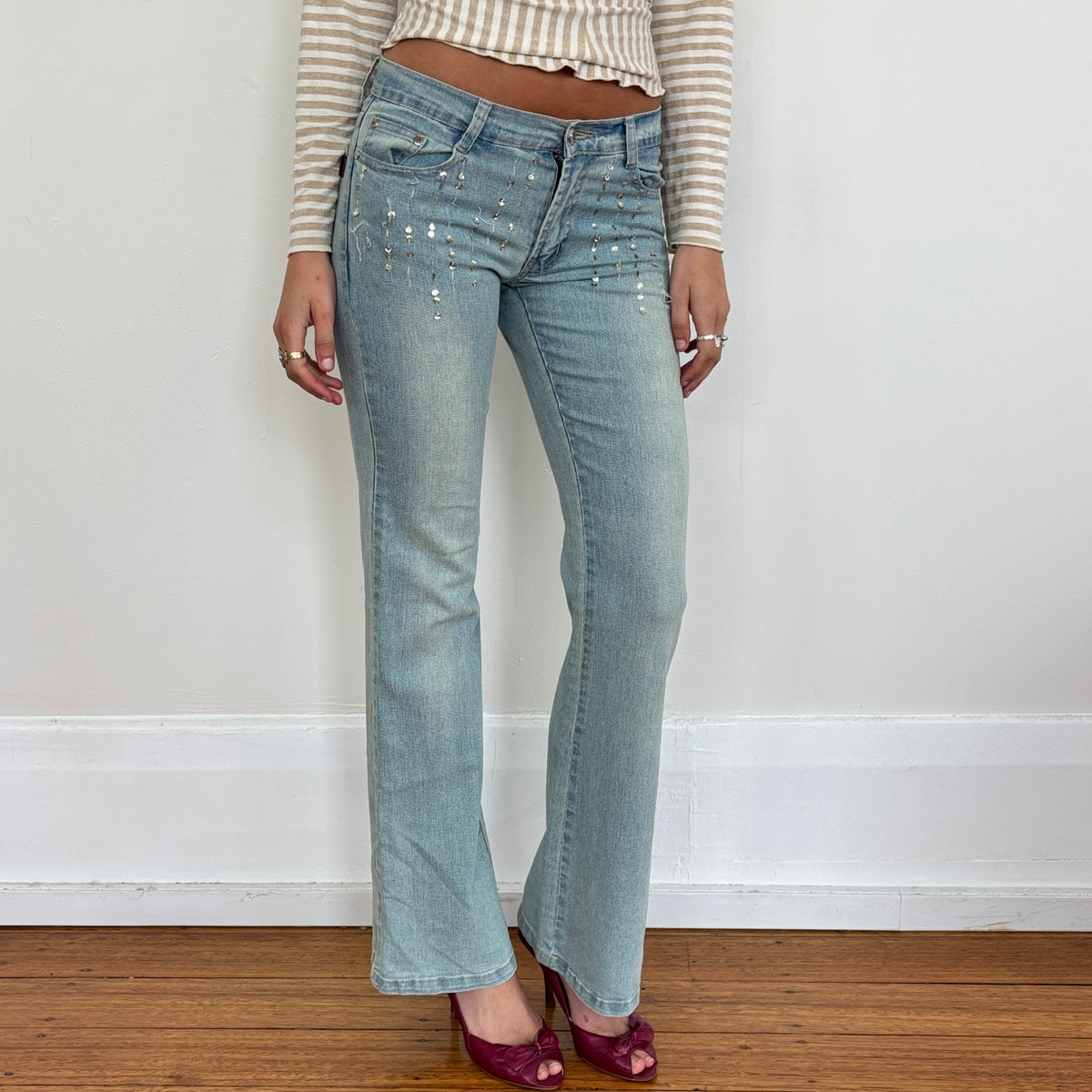 Lightwash lowrise jeans - XS