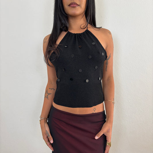 Sequin halter top - S/M