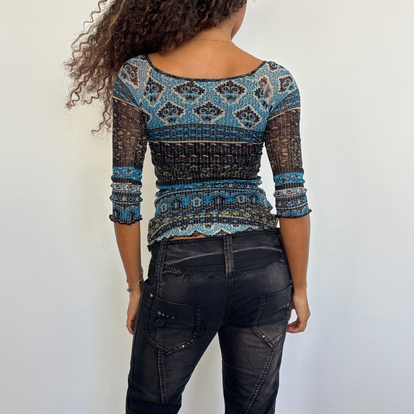 Sparkly blue top - XS