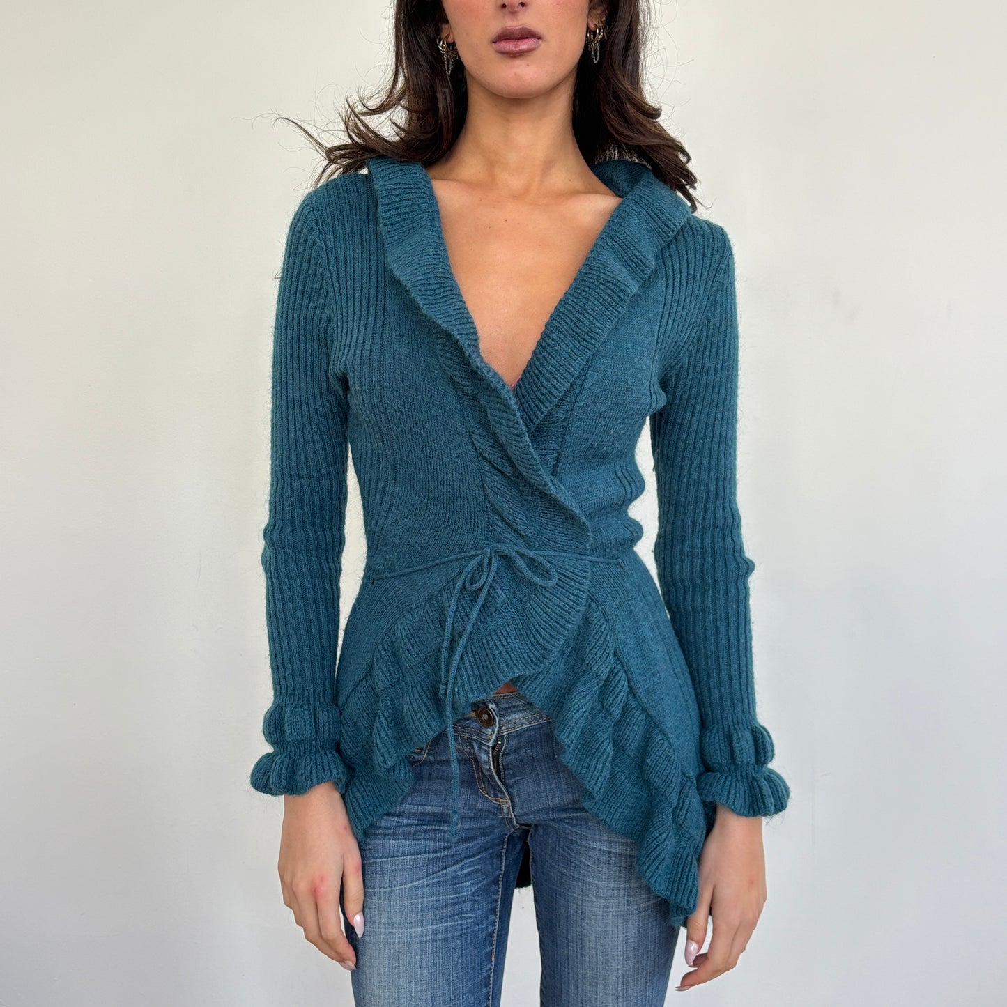 Italian ruffle cardigan - S/M