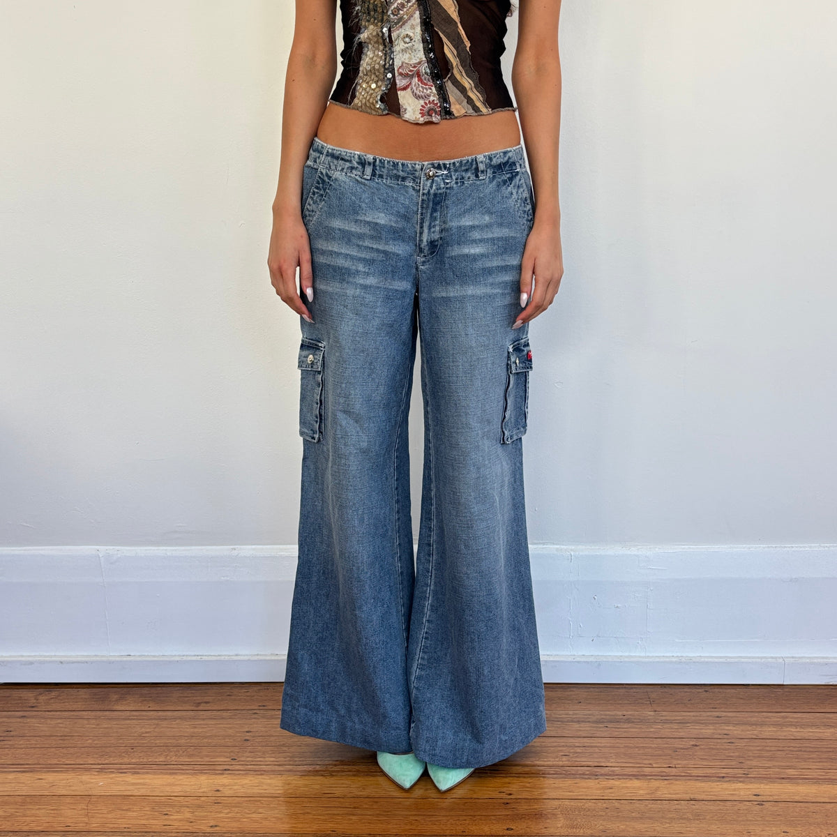 Wide leg jeans - S