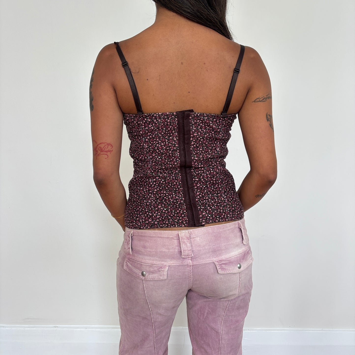 Floral corset top - S