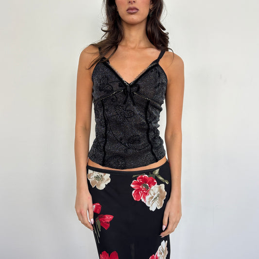 Italian metallic cami - S/M
