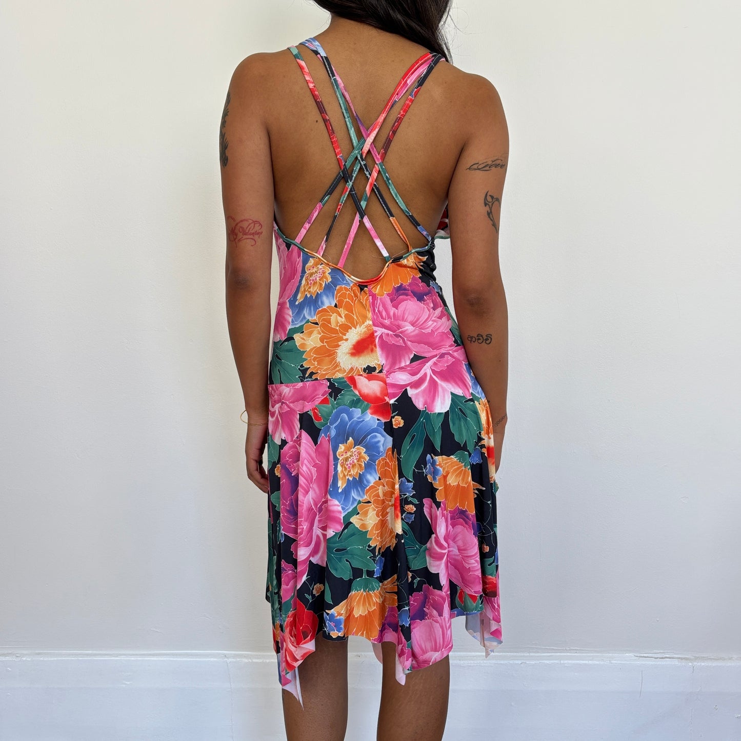 Italian floral midi dress - S