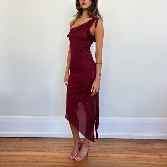 Asymmetric sparkly dress - S