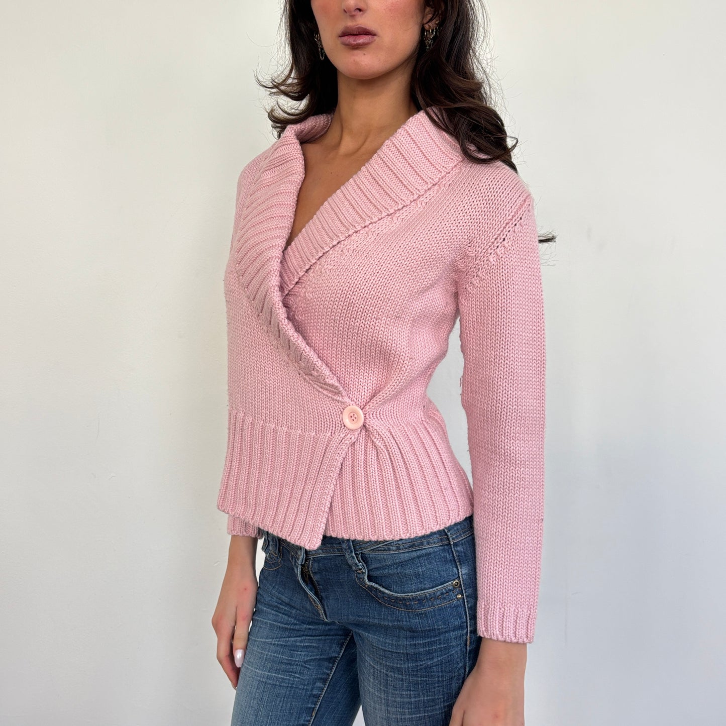 Italian pink wool blend knit - M