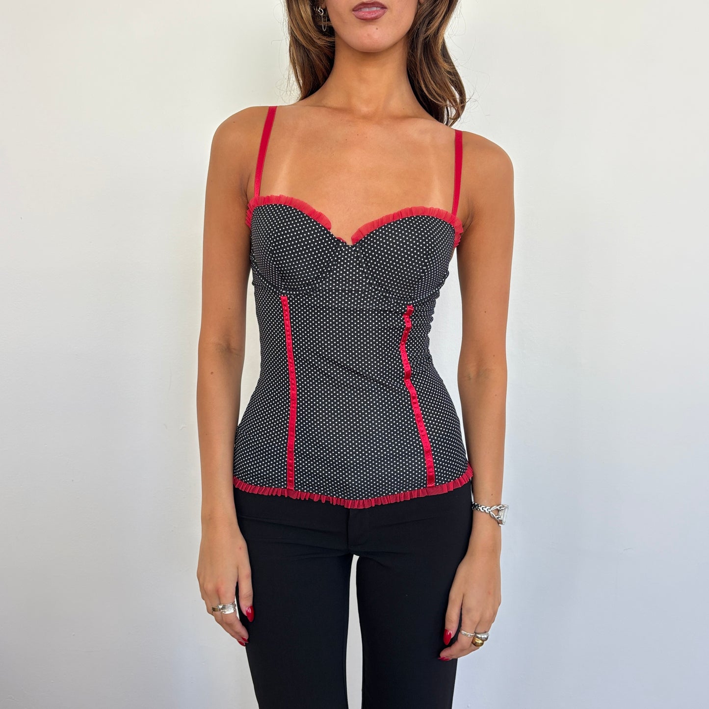 Polka dot corset top - XS/S