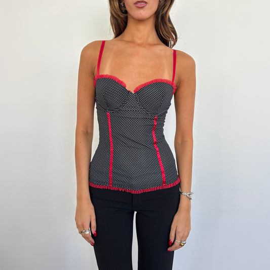 Polka dot corset top - XS/S