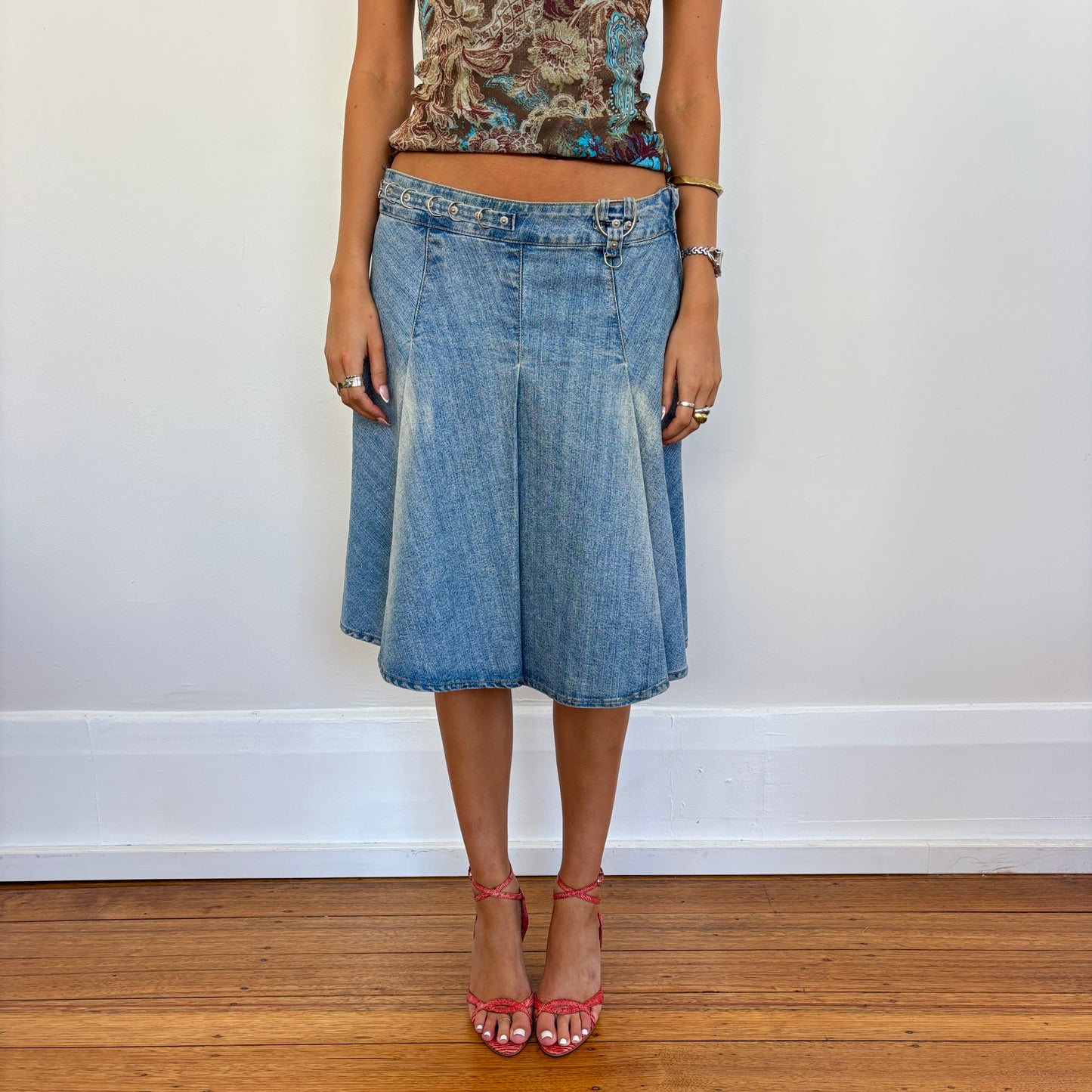 Italian denim midi skirt - XS/S