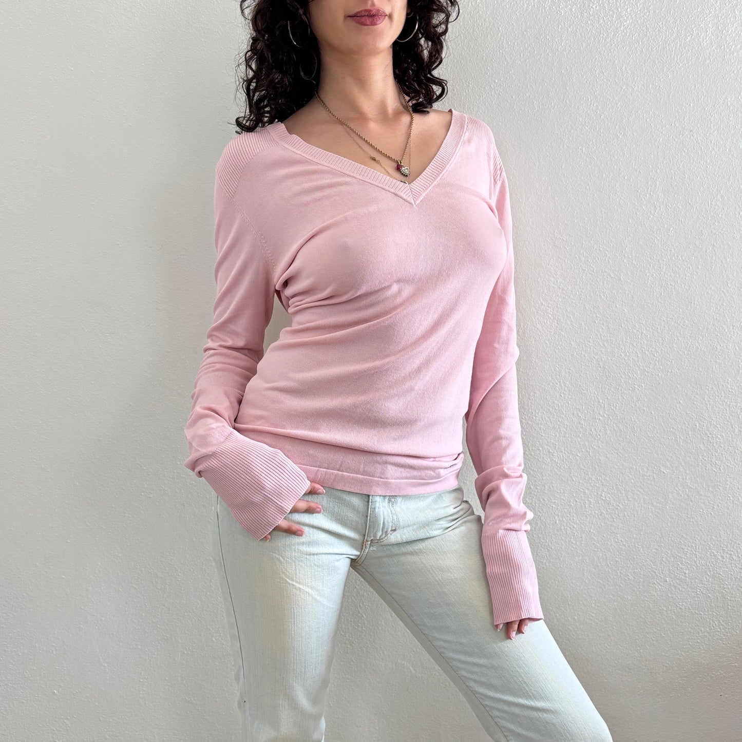 Baby pink sweater - L